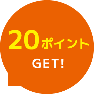 20ポイントGET!