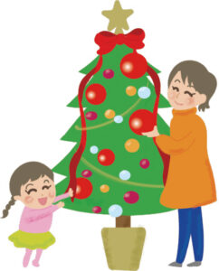 おやまアクション_SDGsに触れてみよう！廃材で作ったオーナメントでクリスマスツリーを飾ろう♪