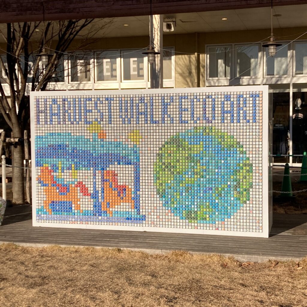 おやまアクション_ペットボトルキャップ エコアート展示中！！