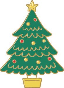 おやまアクション_廃材を活用したオーナメントでクリスマスツリー