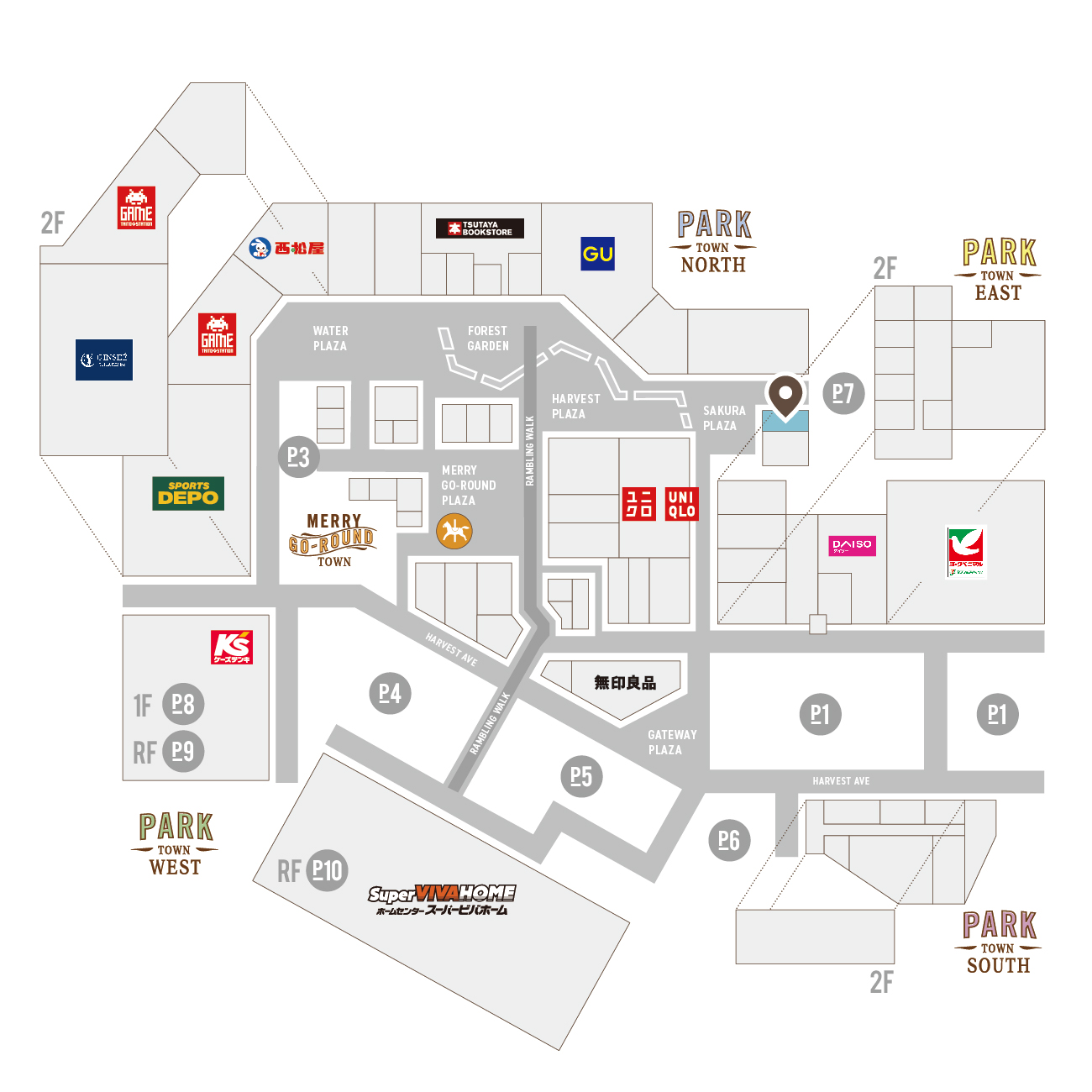 おやまゆうえんハーヴェストウォーク_ギアーズジャム_MAP