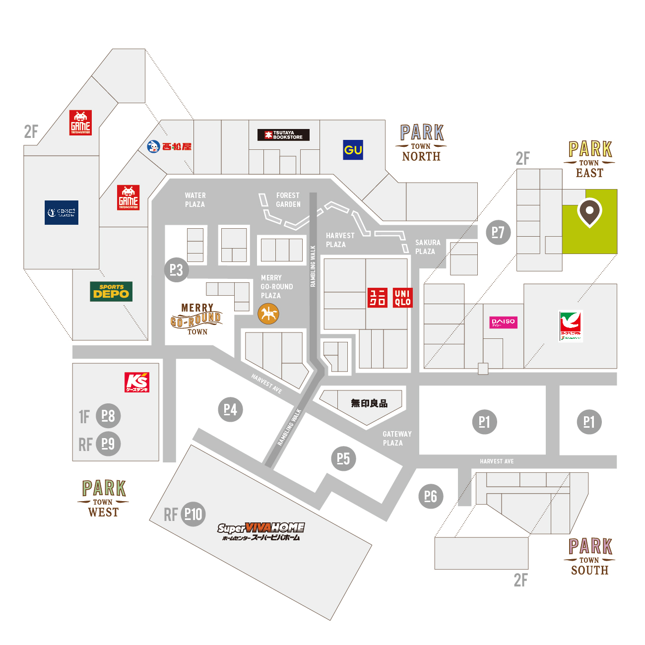 おやまゆうえんハーヴェストウォーク_栃木ミサワホーム_MAP