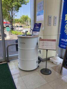 おやまアクション_水循環型手洗いスタンドWOSH導入